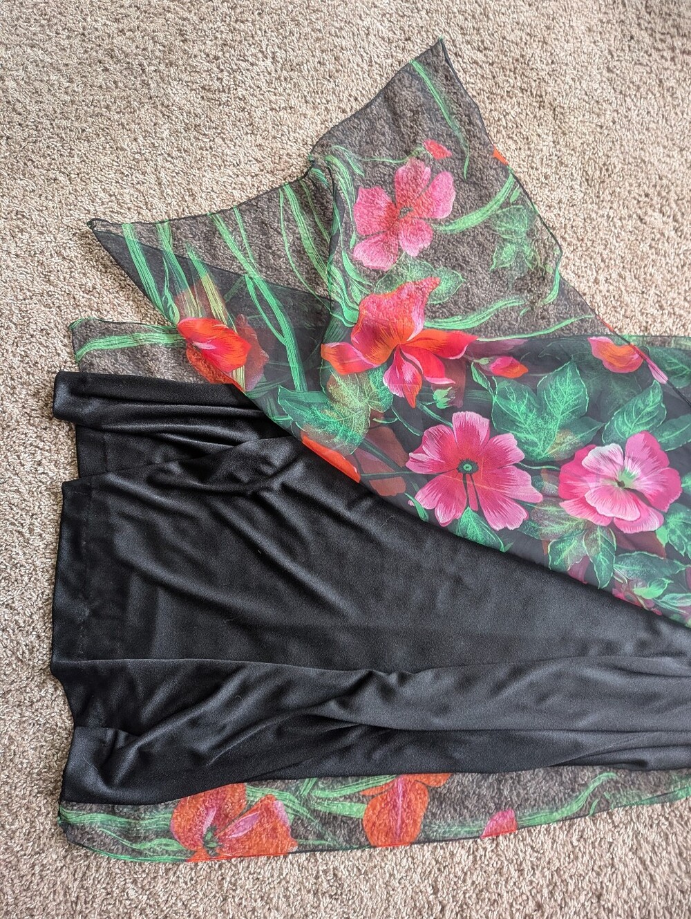 Miss Elliette Vintage Sheer Floral Long Sleeve Maxi Dress Rare Medium - Picture 3 of 12